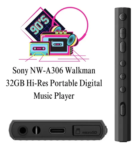 Mp3 Sony Walkman Nw-a306 32 Gb Bluetooth - Preto | Frete grátis