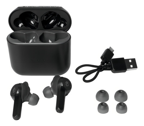 Audífonos in-ear gamer inalámbricos Skullcandy Indy black con luz LED - Excelente (Reacondicionado)