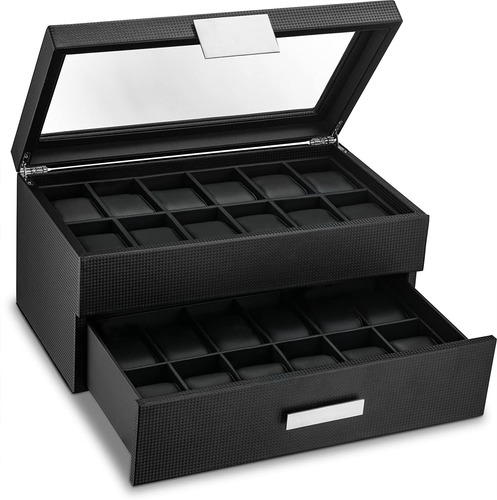 Caja De Relojes Glenor Co Para Hombre - Organizador De Lujo