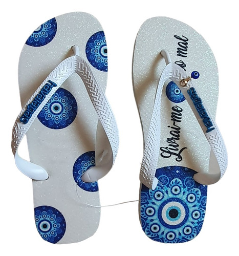 Havaianas Customizada Olho Grego Com Estampa