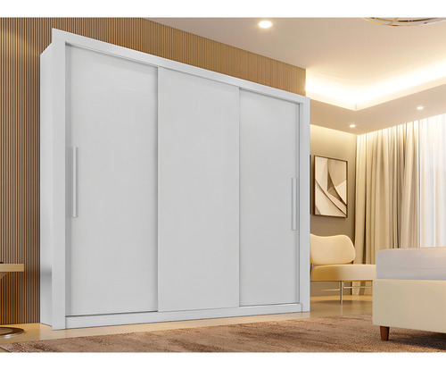Guarda-roupa De Casal 03 Portas 04 Gavetas Panamá Branco