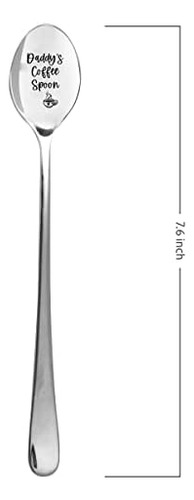 Cuchara De Café Daddys - Cuchara Grabada De Acero Inoxidable