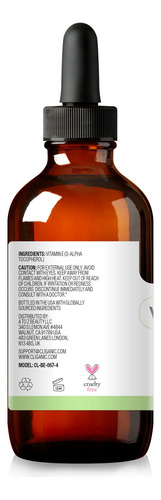 Aceite De Vitamina E Cliganic 120,000 Ui Para Piel, Cabello