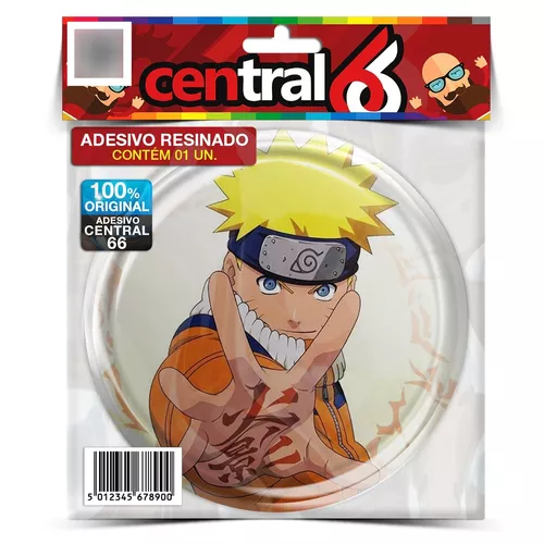 Adesivo Redondo Desenho Naruto Classico Naruto Uzumaki Resin