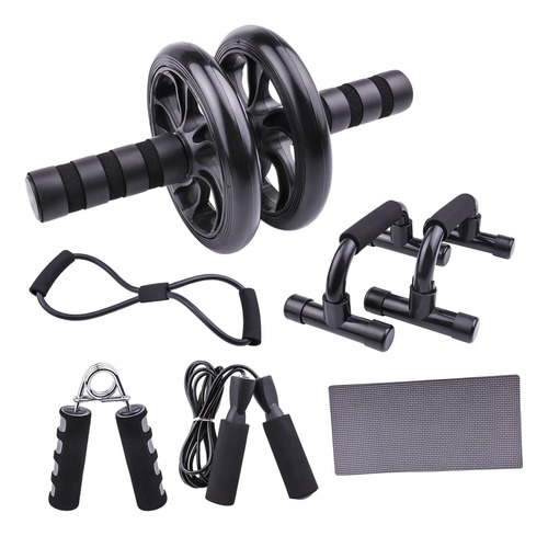 Abs Roller Wheel Hand Gripper 2 Barras De Flexión 7 Uds.