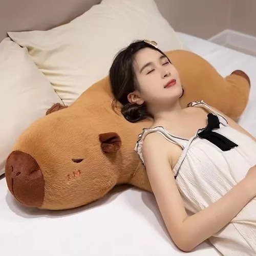 Qd 2 Piezas Almohada Felpa Peluche Capibara Larga Para