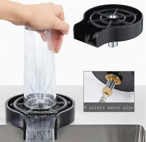 Lava Copas Automático Para Bachas De Cocina Enjuagadora Vaso