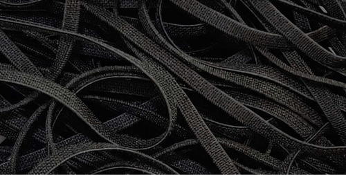 Elastico 4mm Negro Spandex Con 200 Metros Diseño de la tela plano