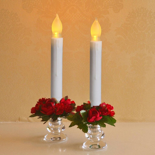 Vela Sin Llama De Velas Eléctrica Alta Led 10 Pedazos 165mm