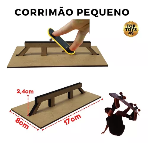 Pista / Rampa Skate Dedo Mdf 43 Cm X 20 Cm Para Brincar