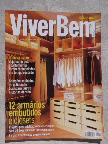 Revista Viver Bem Nº 102 Decoração 12 Projetos De Armários