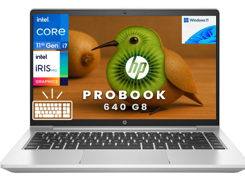 Laptop Hp Probook Core I7 11th 16gb Ram 1tb Ssd + Funda Plateado (Reacondicionado)