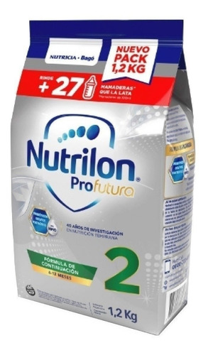 Leche de fórmula en polvo sin TACC Nutricia Bagó Nutrilon Profutura 2 en bolsa de 1 de 1.2kg - 6 a 12 meses