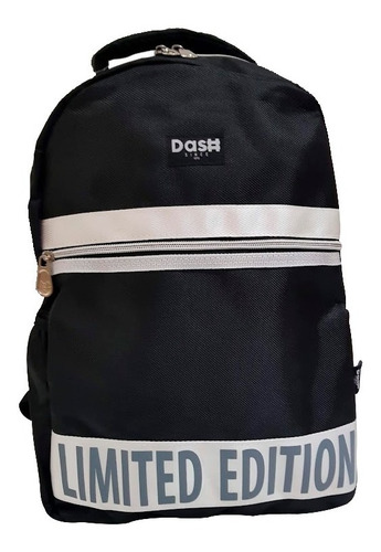 Mochila Backpack Dash Limited Edition Negro Con Blanco