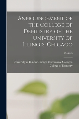 Libro Announcement Of The College Of Dentistry Of The Uni...
