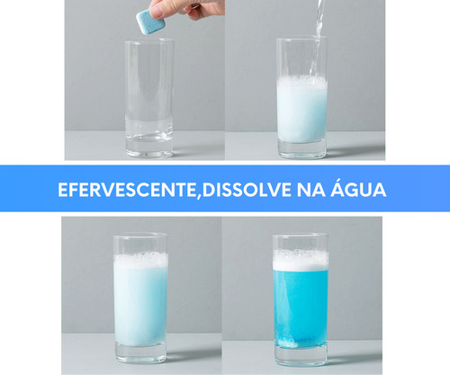 10 Tabletes Pastilha Detergente Limpa Maquina De Lavar Roupa