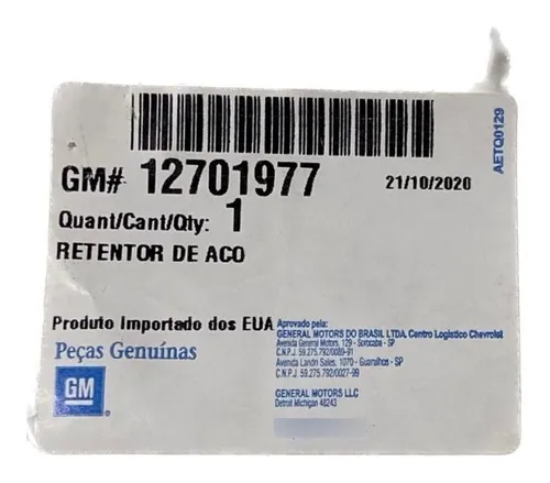 Retentor De Mola Gm Cruze Equinox Tracker Onix 12701977 Retentor De Mola Gm Cruze Equinox Tracker Onix 12701977
