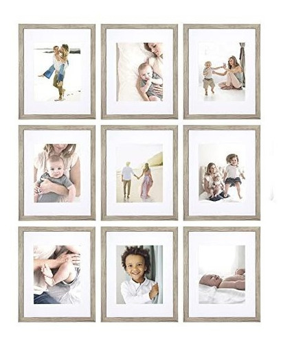 Sheffield Home 9 Piece Gallery Wall Frame Set, 11x14 Dh7pw