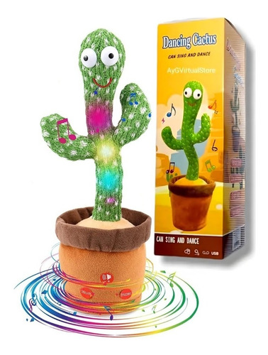 Imagen 3 de 8 de Juguete Peluche De Cactus Bailarín Educativo Escandalosos