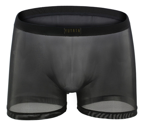 Calzoncillos De Malla Transparente Para Hombre, Cuadrangular