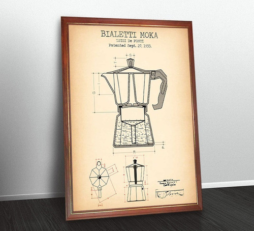 Cocina Deco Coleccion Poster Patentes Bialetti Moka