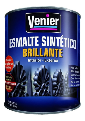 Esmalte Sintético Brillante Venier 0,25 L Pintura  Pintumm