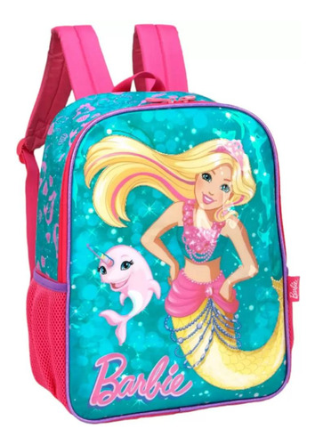 Mochila Verde Barbie Sereia E Golfinho - Maxlog Is39971bb