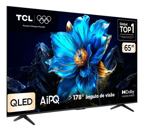 Smart TV TCL 65 Polegadas QLED 4K P7K WiFi Bluetooth Google TV HD...