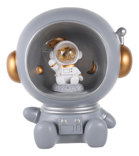 Lámpara De Escritorio Para Niños Astronaut Piggy Bank, Caja