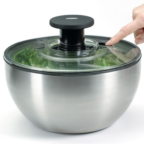 Lavar y secar ensalada de acero inoxidable Oxo de 5 litros