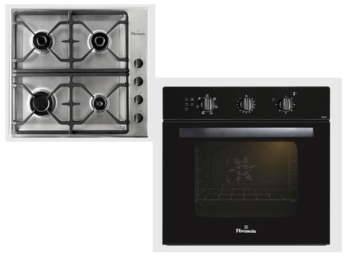 Horno Eléctrico 7857f + Anafe 4 Hornallas 6748l Florencia