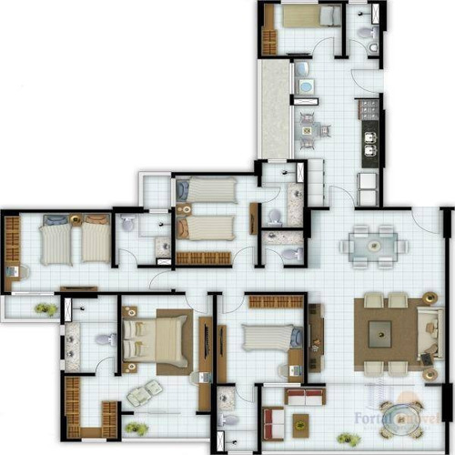 Imagem 16 de 18 de Apartamento Com 3 Dormitórios À Venda, 138 M² Por R$ 800.000,00 - Papicu - Fortaleza/ce - Ap0148