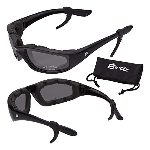 Birdz Eyewear Motocicleta Acolchado Anteojos Anti Niebla  Li