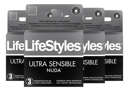 Preservativos Lifestyle Nuda Ultra Sensible X 12 Unidades