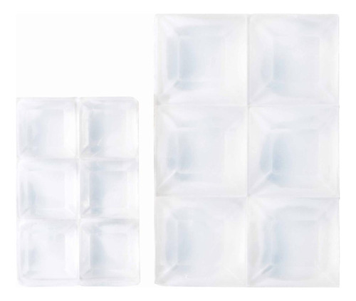 Set 12x Goma Protectora 3m Scotch Anti Impacto Cuadrados Mix