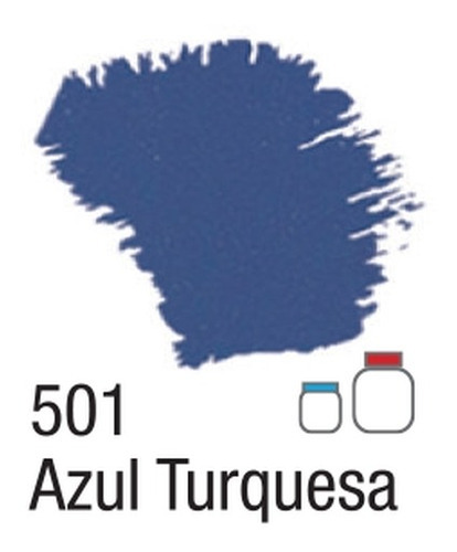 Tinta Acrilica Fosca 37ml Acrilex - Grupo 1 Cor 501-azul Turquesa