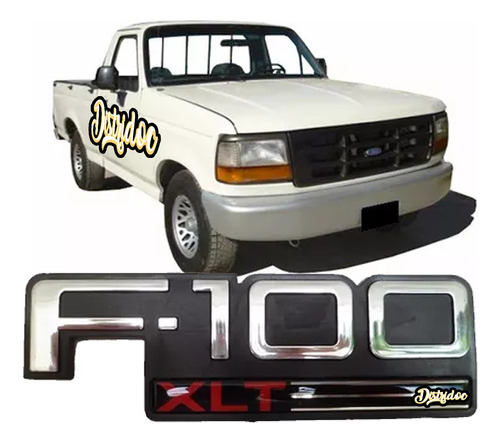 Emblema Insignia Guardabarro Ford F-100 Xlt 96/01