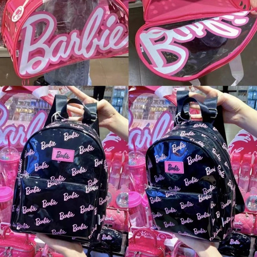 Mochila Miniso Barbie Para Mujer, De Poliuretano, Alta Capac