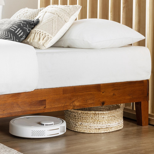 Cama De Plataforma Madera Maciza 12 Pulgadas Tamaño Queen