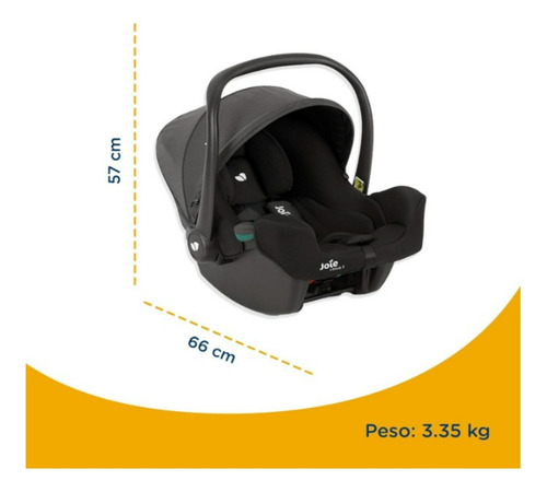 Carrinho Parcel Eclipse + Bebe Conforto I-snug Shale - Joie
