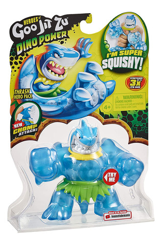 Figura De Acción Heroes Of Goo Jit Zu Dino Power Thrash Shar