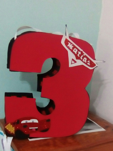 Piñata Infantil Con Numero Personalizada. O Cualquier Diseño