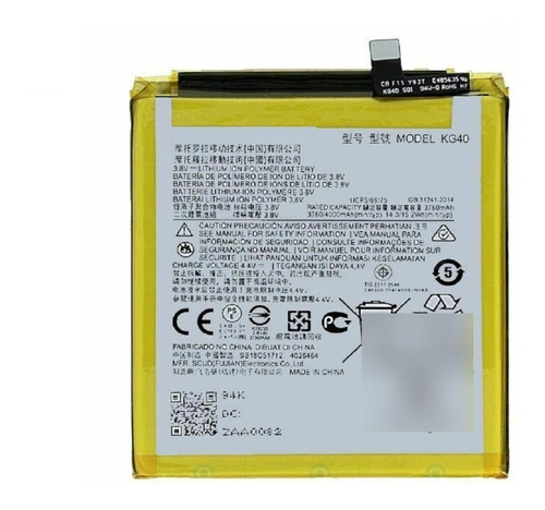Imagen 1 de 1 de Bateria Motorola G8 Play Kg40