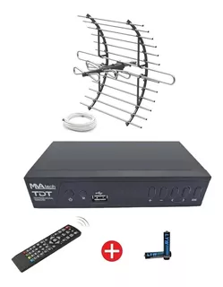 Sintonizador Decodificador Tv Digital Tdt + Antena Hd (kit)