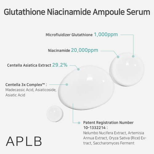 Apbl Glutathione Niacinamide Ampoule Serum Suero 40ml