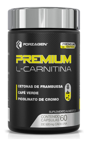 Forzagen Premium L-carnitina 60 Caps | Complejo Termogénico Sin sabor