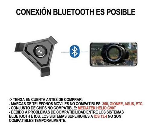 Adaptador Teclado E Mouse Gamer P/ Celular Bluetooth