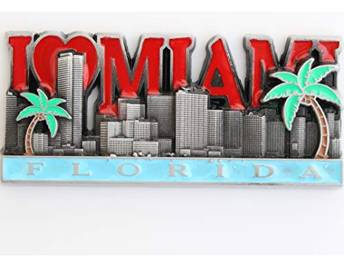 Imán Metálico Para Nevera Florida Miami, Diseño Único, Hogar