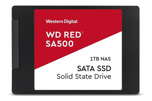 Imagen 1 de 4 de Disco sólido interno Western Digital WD Red SA500 WDS100T1R0A 1TB rojo