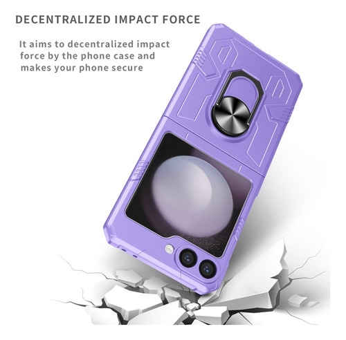 Funda De Teléfono Armors Con Soporte Anular Para Samsung Galaxy Z Flip 7, 6, 5 Z 4 3 5g, Antiimpacto, A Prueba De Golpes